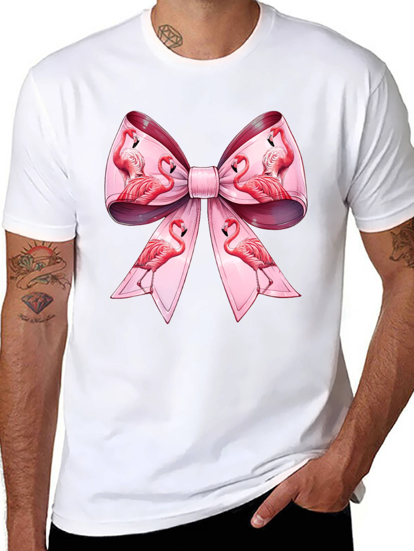 Flamingo Bow Graphic Tee