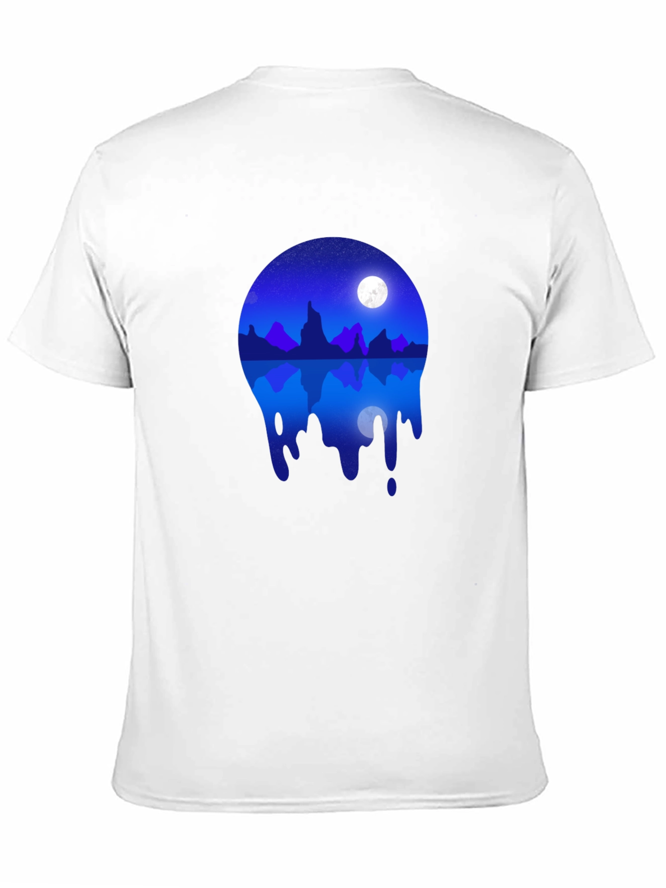 Night Sky Mountain Reflection Graphic T-Shirt