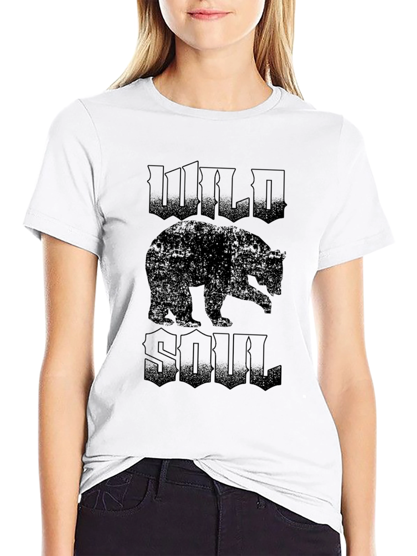 Wild Soul Bear Graphic Tee - Black