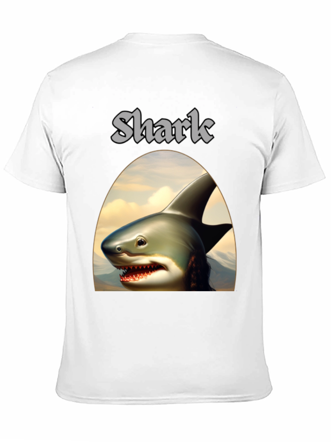 Shark Graphic Tee - Black Novelty T-Shirt
