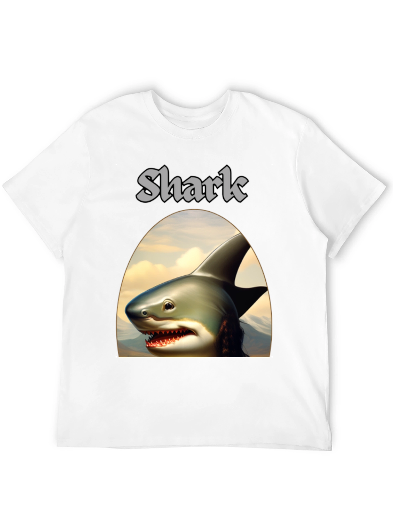 Shark Graphic Tee - Black Novelty T-Shirt