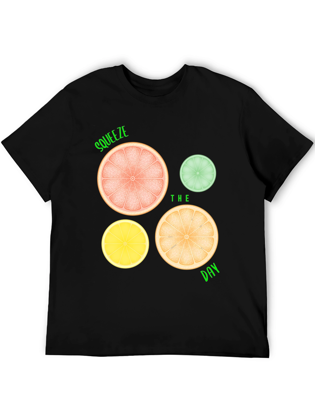 Squeeze the Day Graphic Tee - Citrus Fruit Design