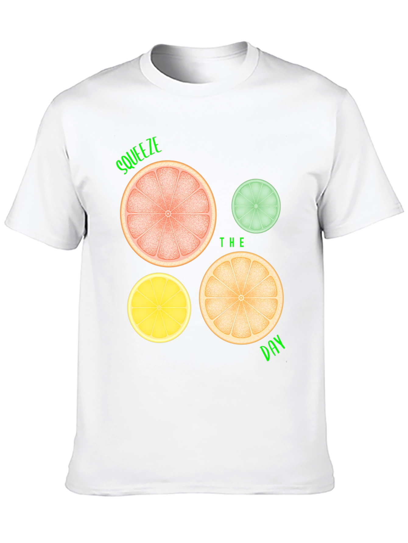 Squeeze the Day Graphic Tee - Citrus Fruit Design