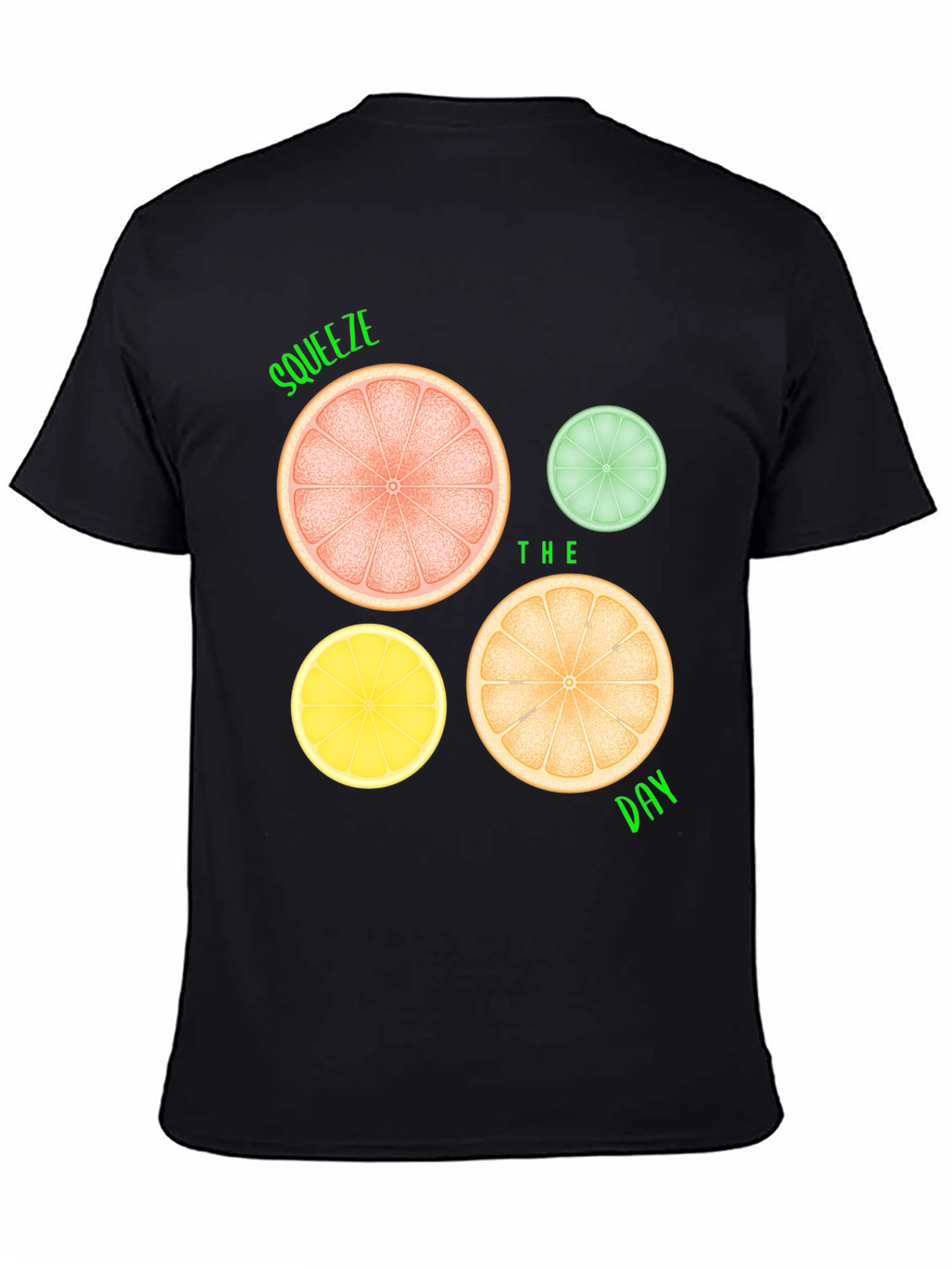 Squeeze the Day Graphic Tee - Citrus Fruit Design