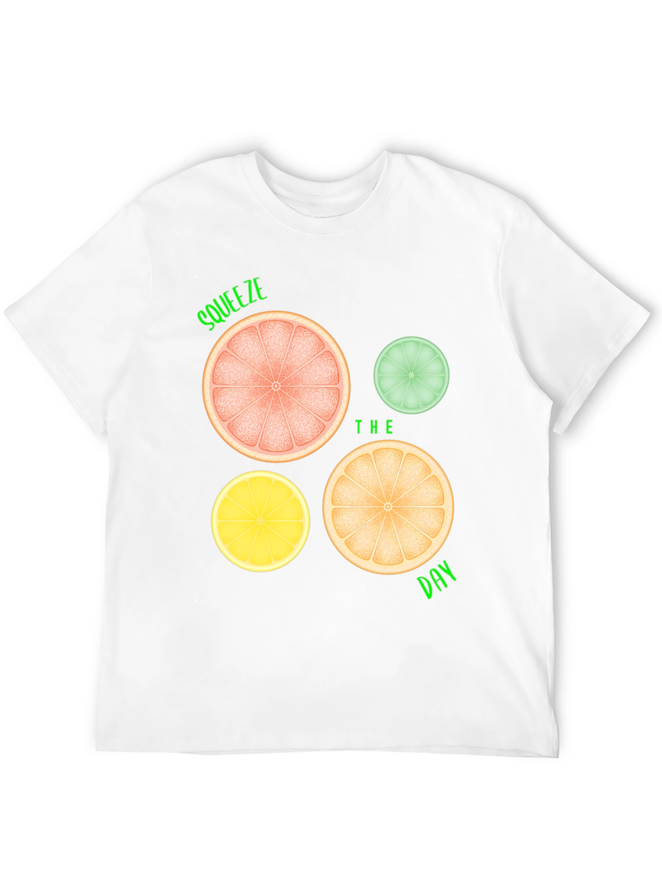 Squeeze the Day Graphic Tee - Citrus Fruit Design