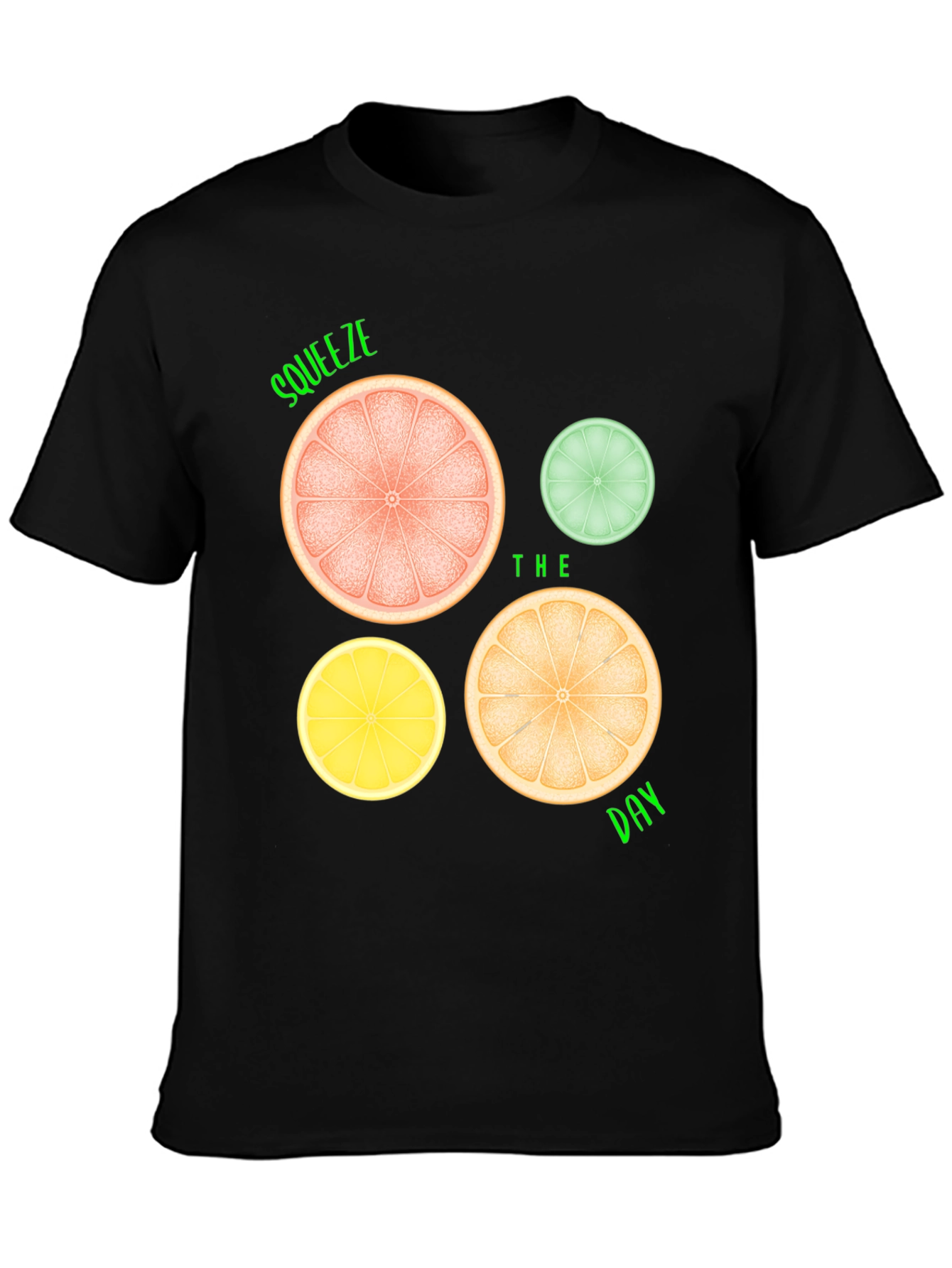Squeeze the Day Graphic Tee - Citrus Fruit Design