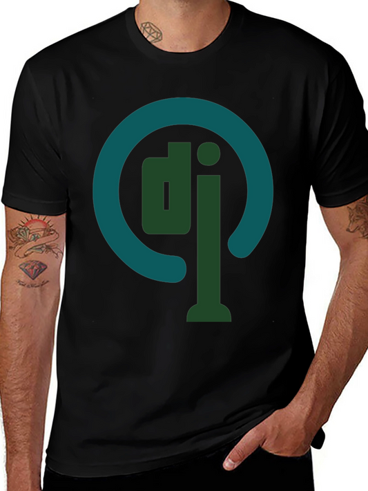 DJ Logo Graphic Tee - Stylish Cotton Blend T-Shirt