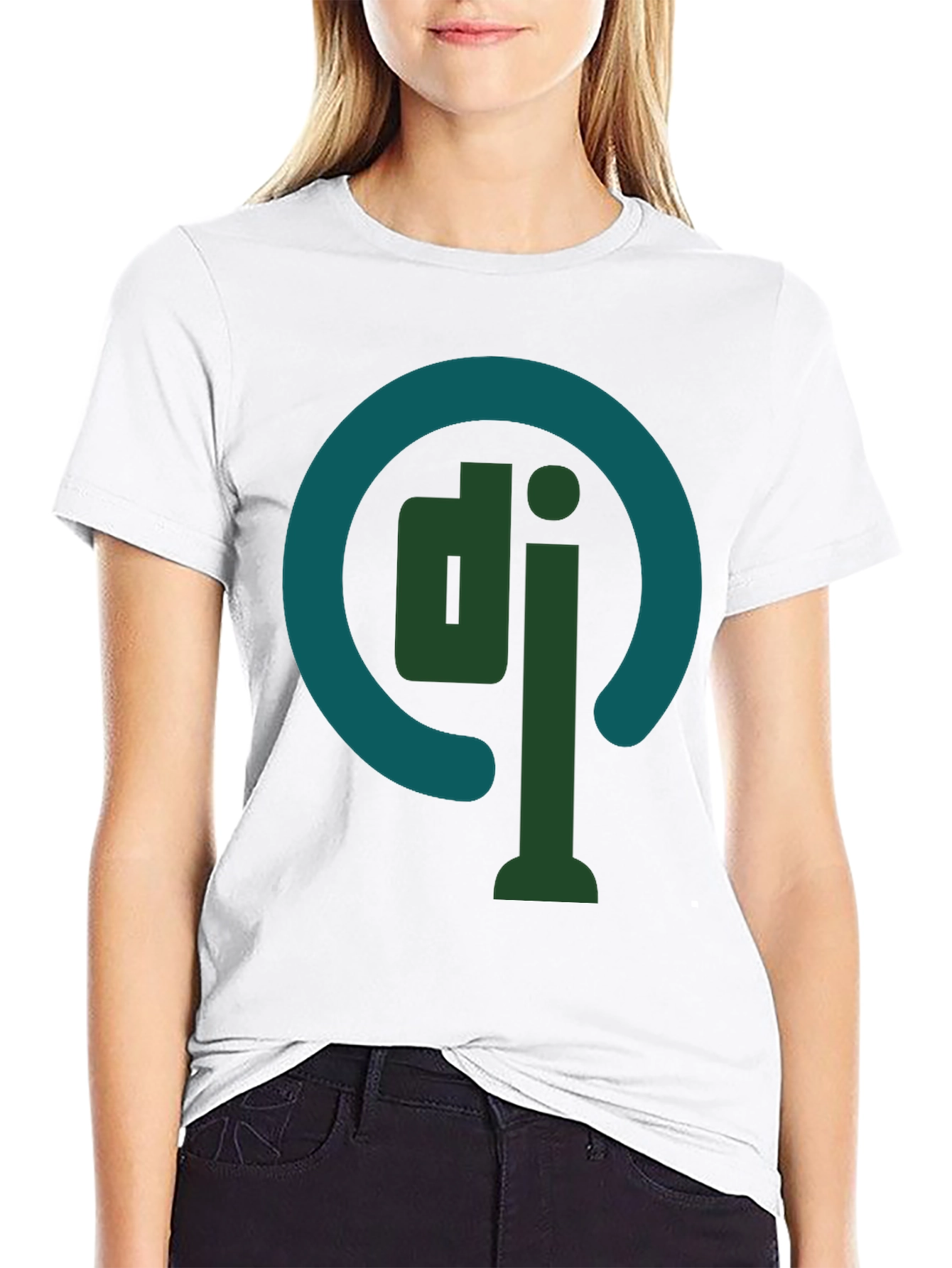 DJ Logo Graphic Tee - Stylish Cotton Blend T-Shirt