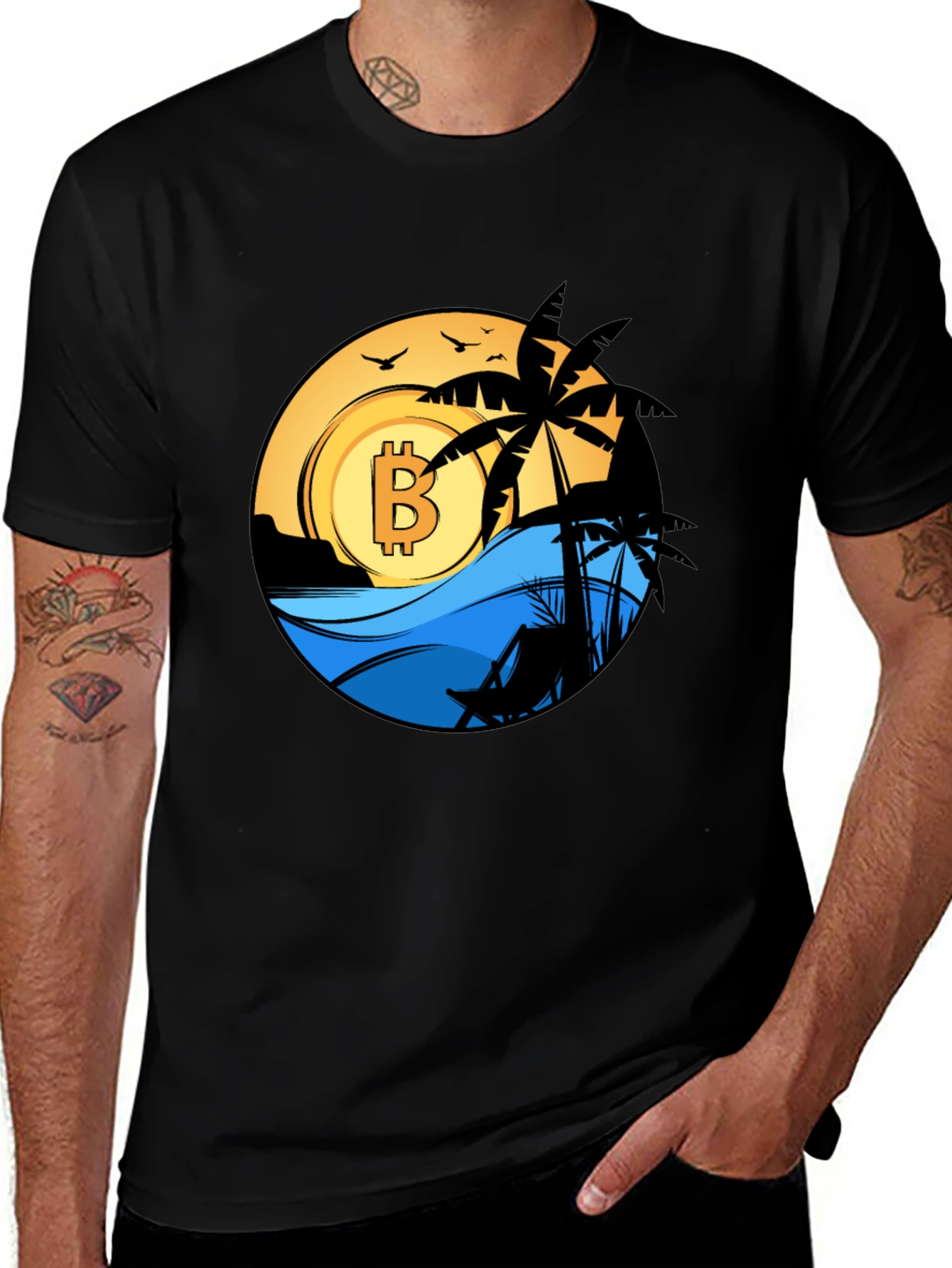 Bitcoin Beach T-Shirt - Crypto Vacation Tee