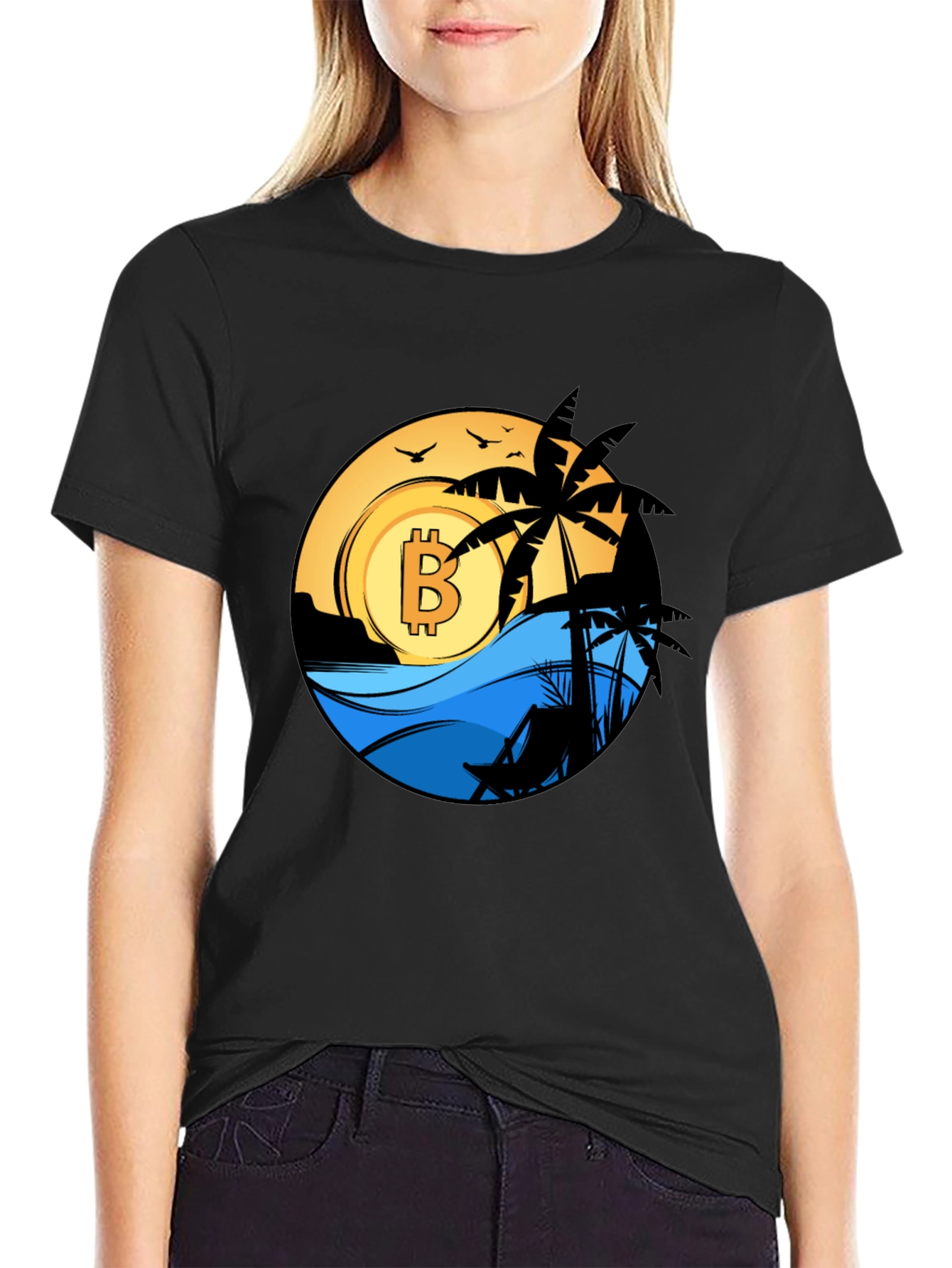 Bitcoin Beach T-Shirt - Crypto Vacation Tee
