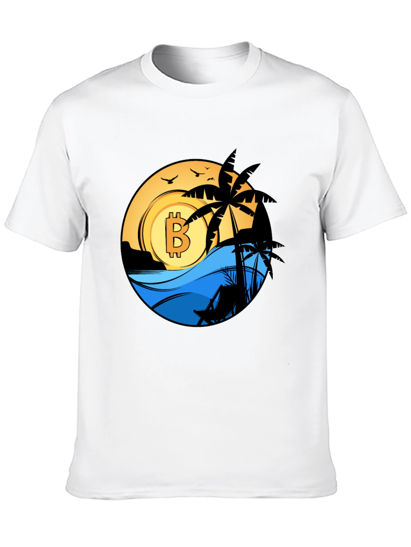 Bitcoin Beach T-Shirt - Crypto Vacation Tee