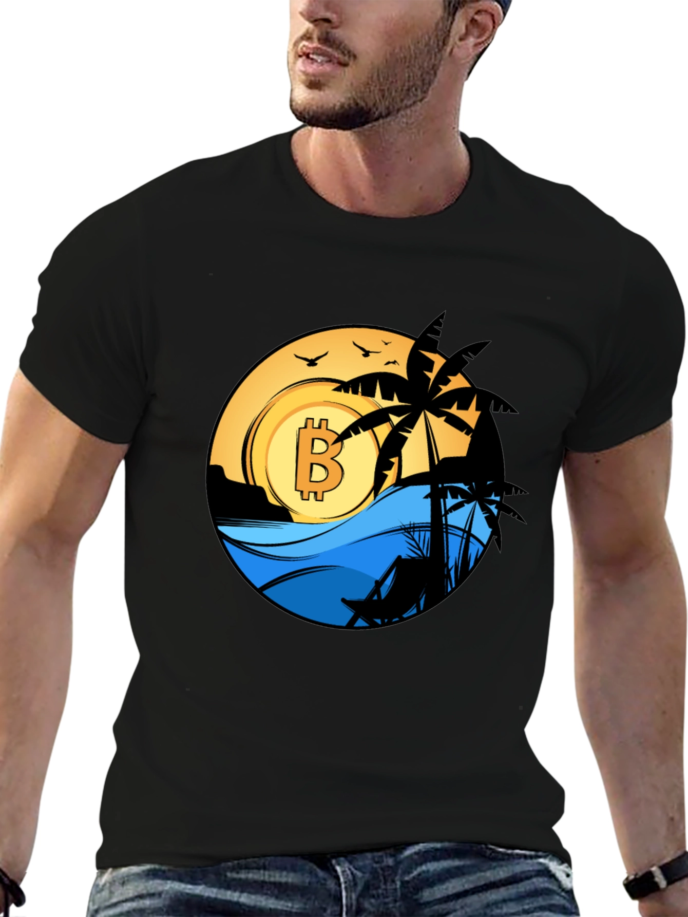 Bitcoin Beach T-Shirt - Crypto Vacation Tee