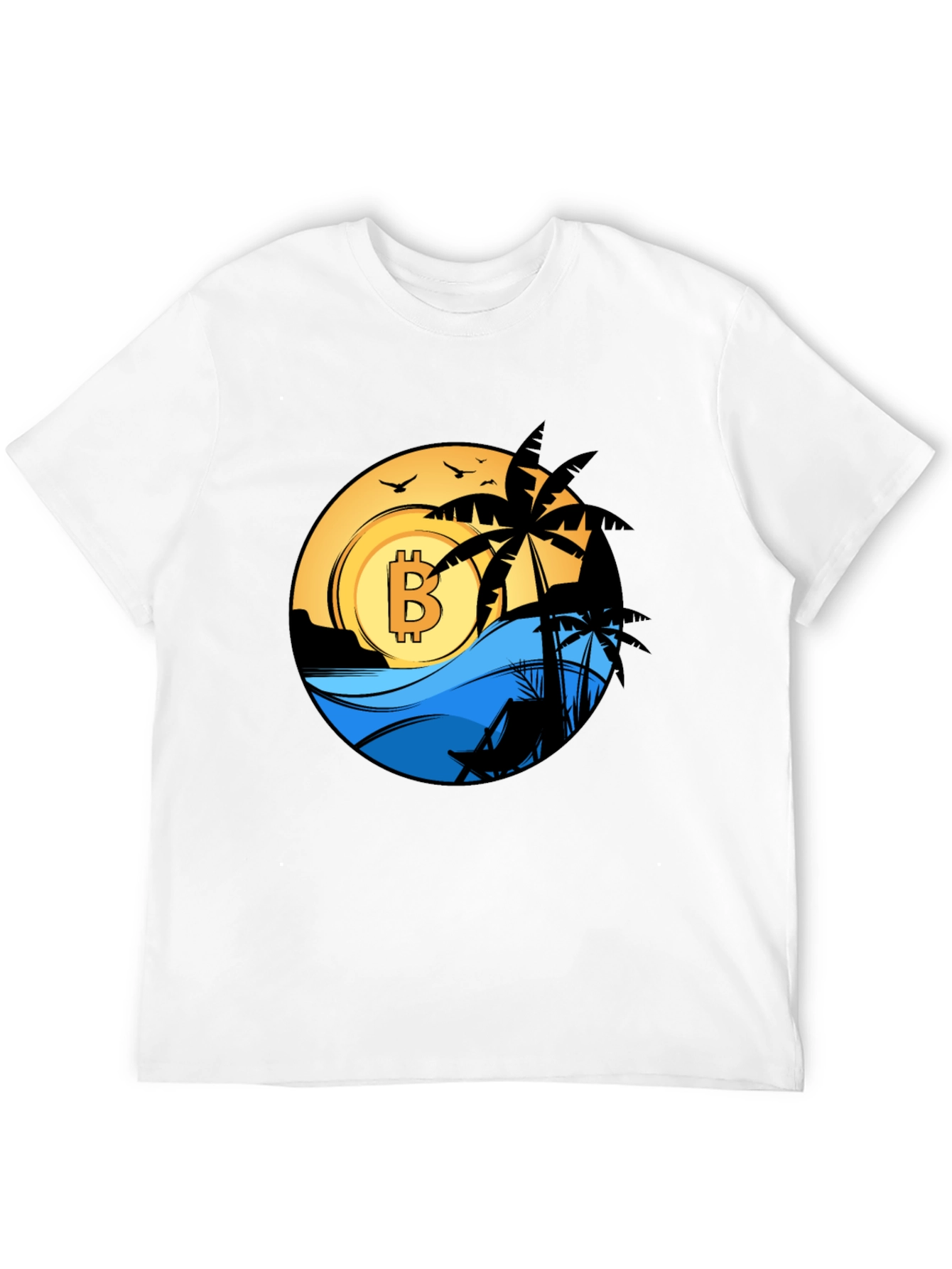 Bitcoin Beach T-Shirt - Crypto Vacation Tee