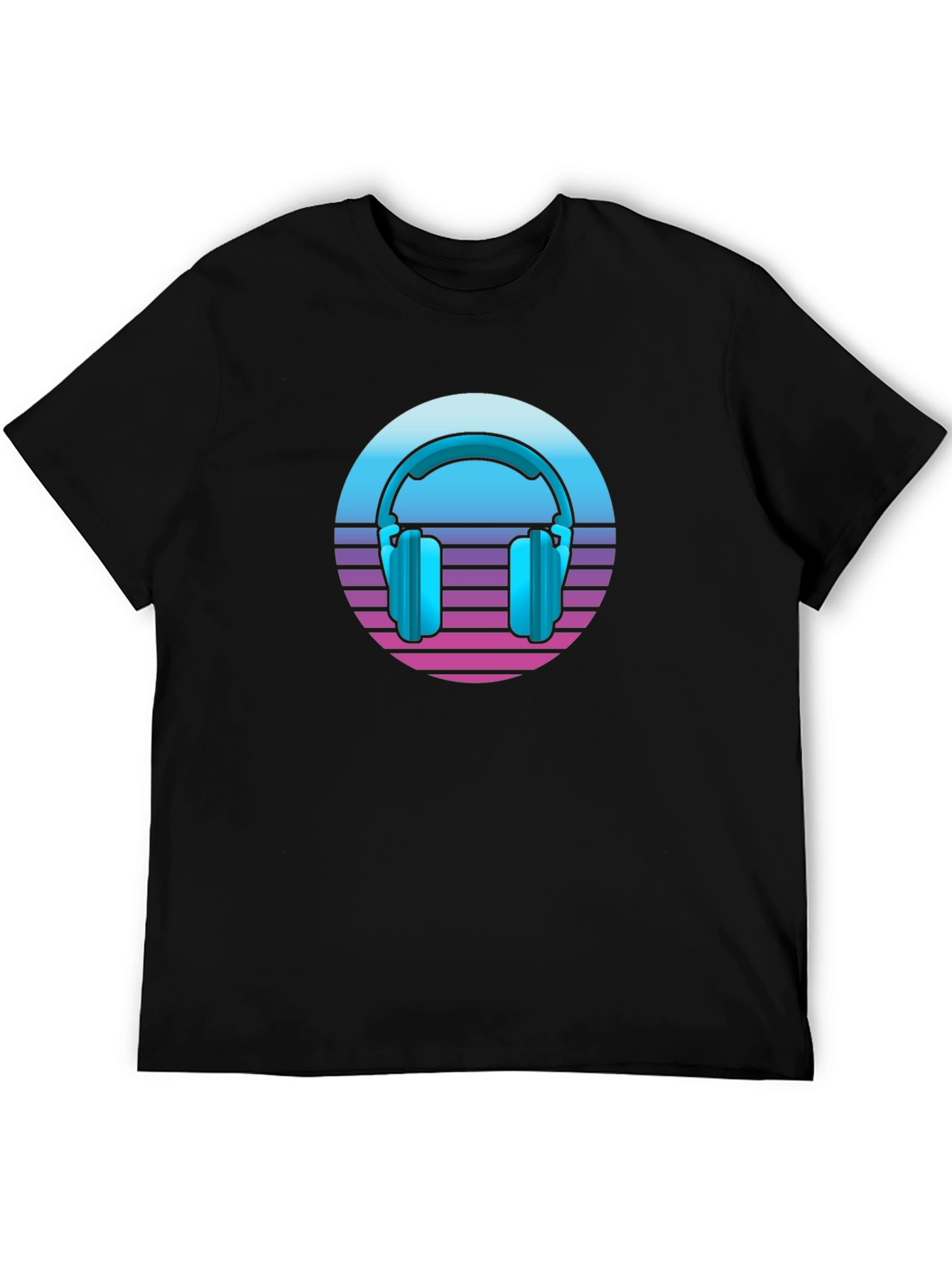 Retro Headphones T-Shirt - Synthwave Style!