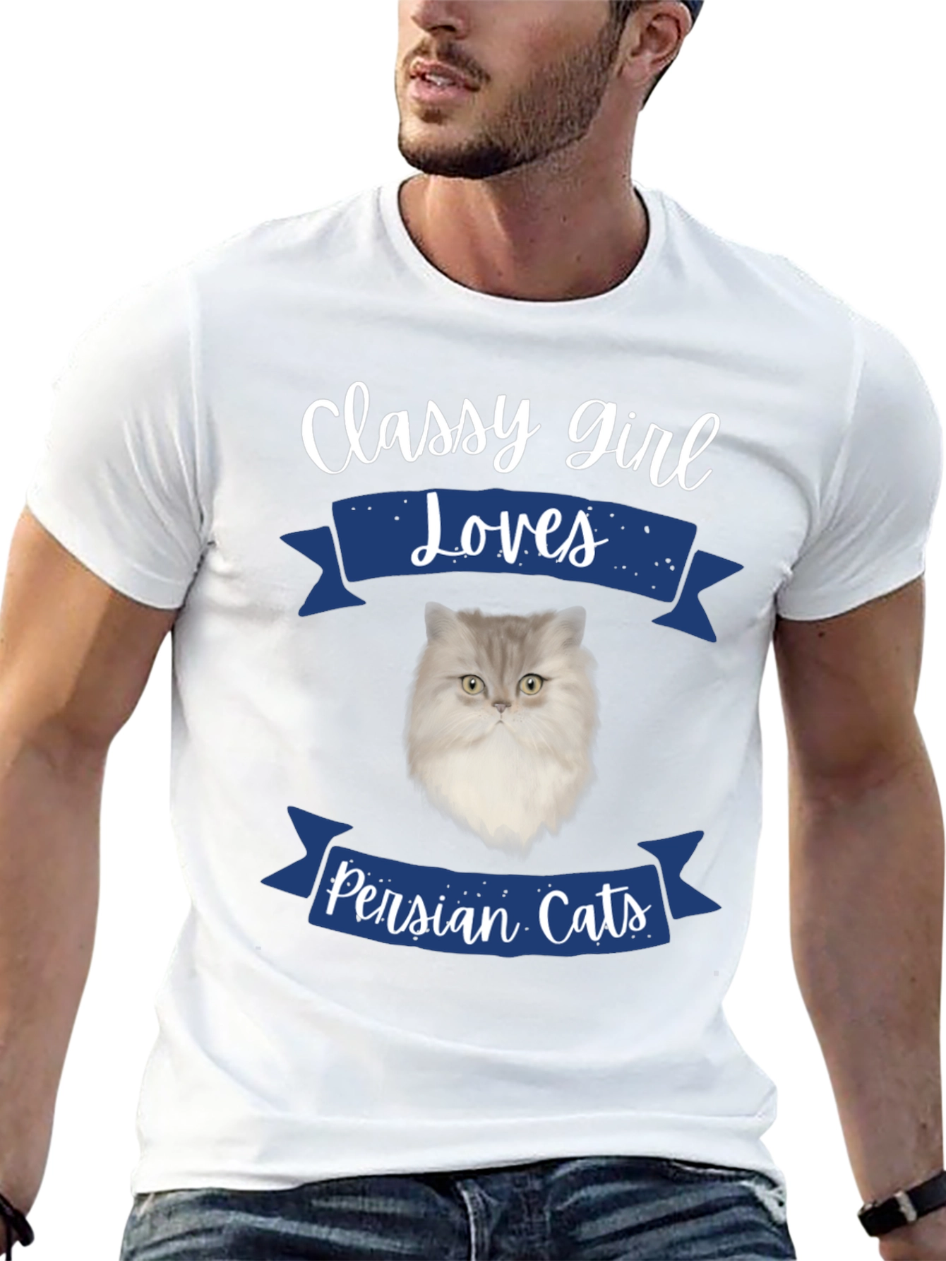 Classy Girl Loves Persian Cats T-Shirt