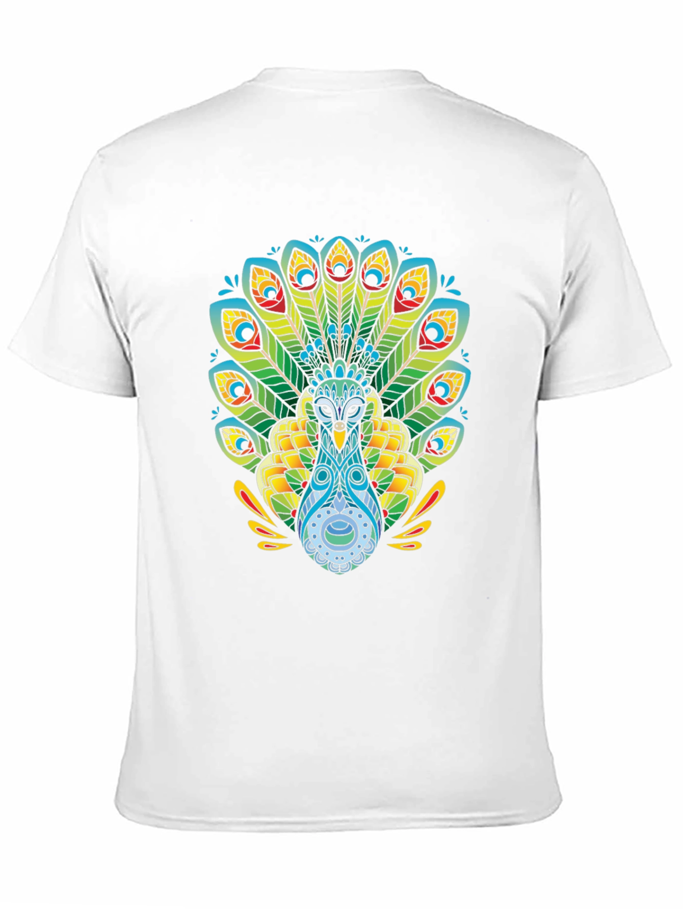 Peacock Graphic T-Shirt - Black Cotton Tee