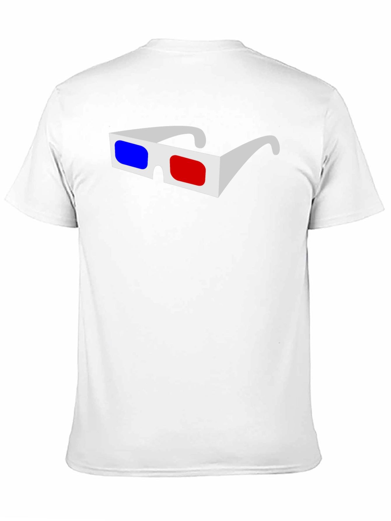 3D Glasses Graphic Black T-Shirt