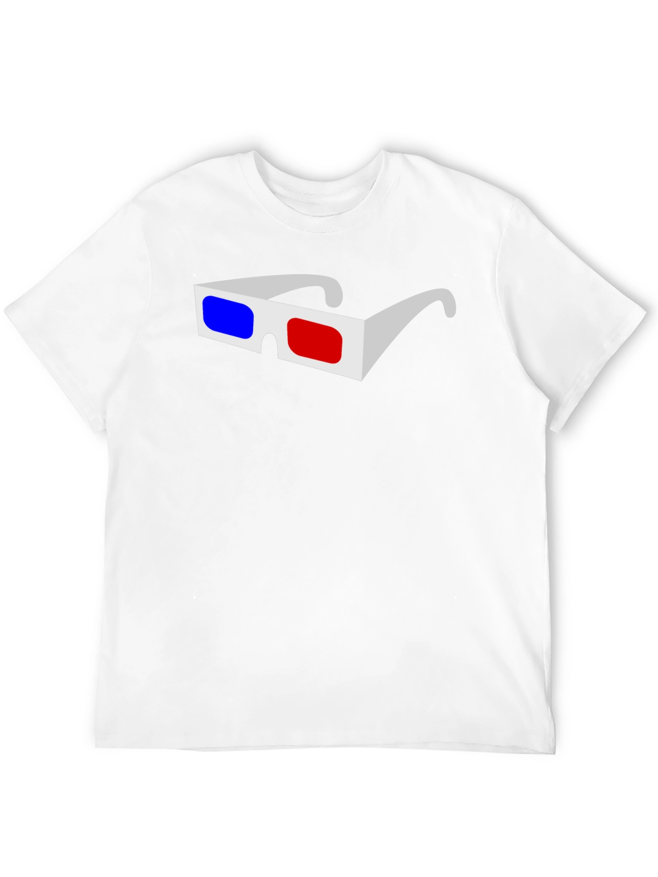 3D Glasses Graphic Black T-Shirt