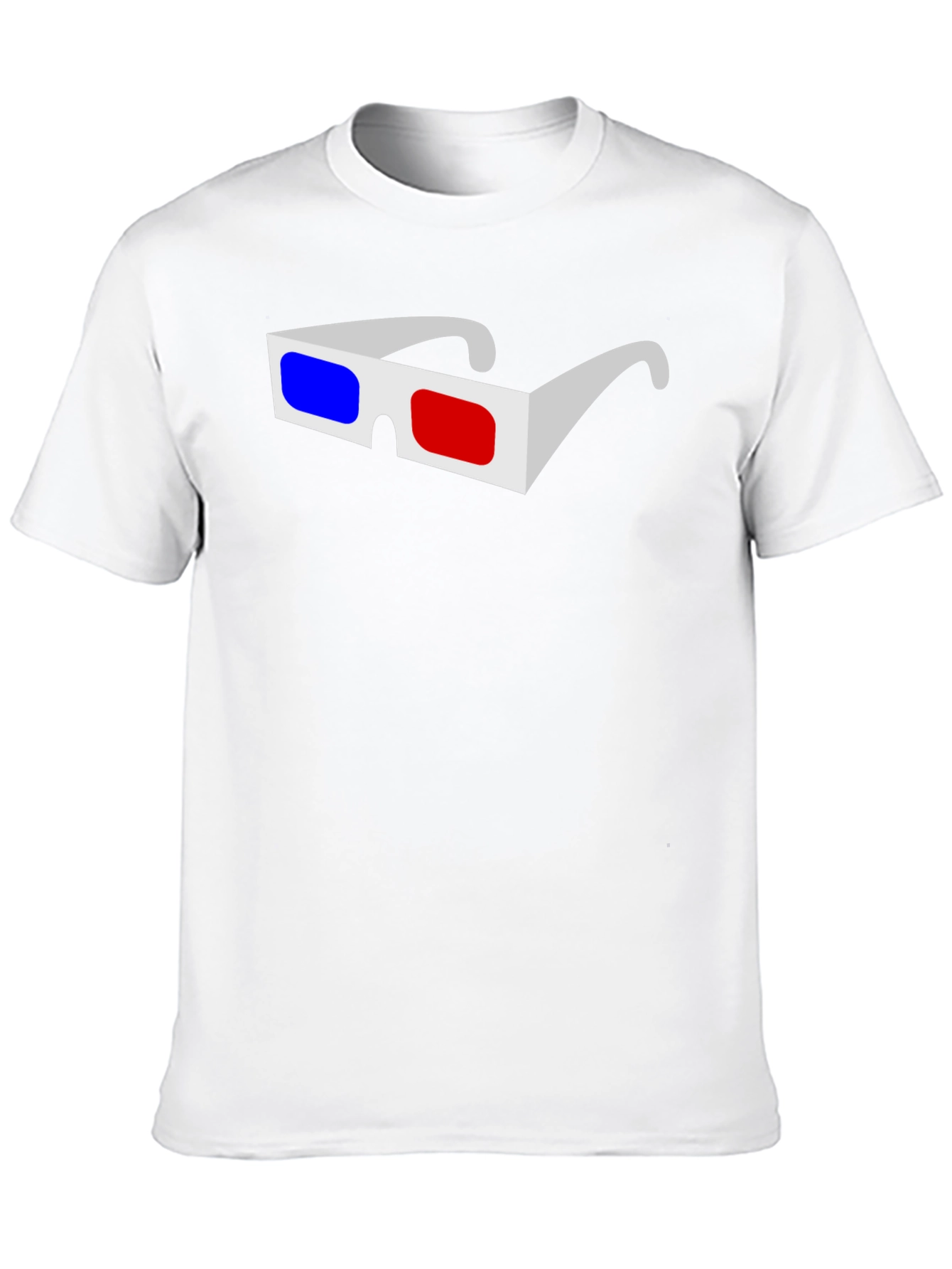 3D Glasses Graphic Black T-Shirt