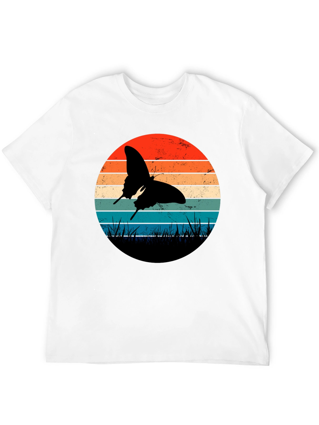 Retro Butterfly Sunset Graphic Tee