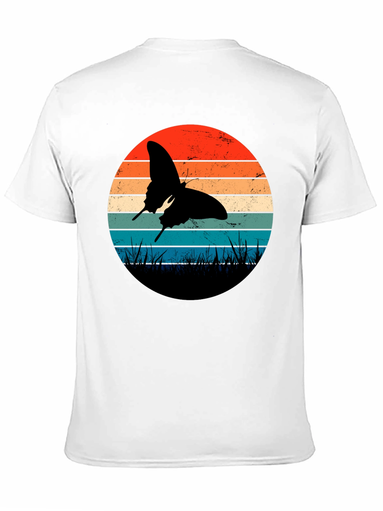 Retro Butterfly Sunset Graphic Tee