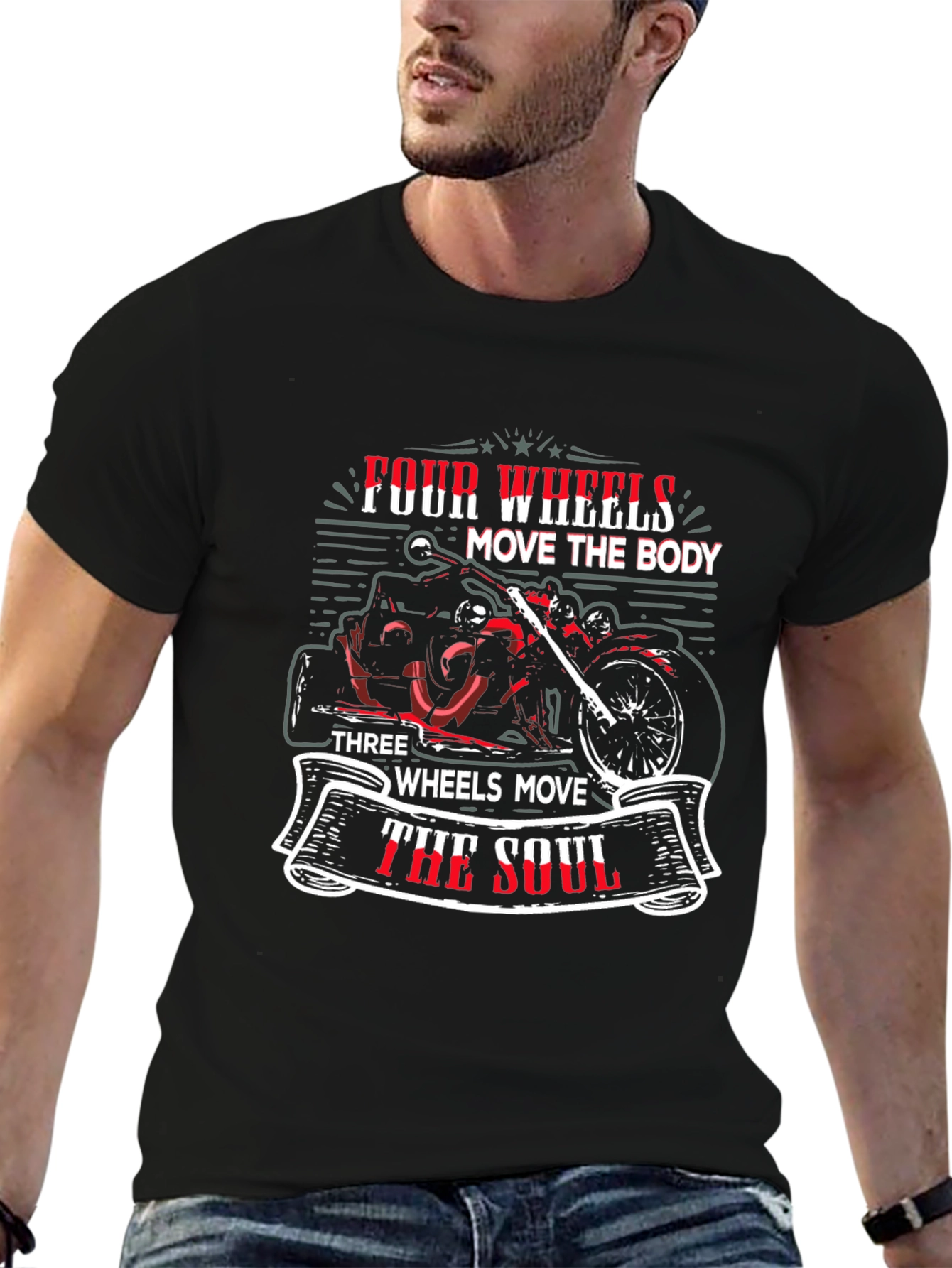 Motorcycle Soul T-Shirt: Three Wheels Move The Soul