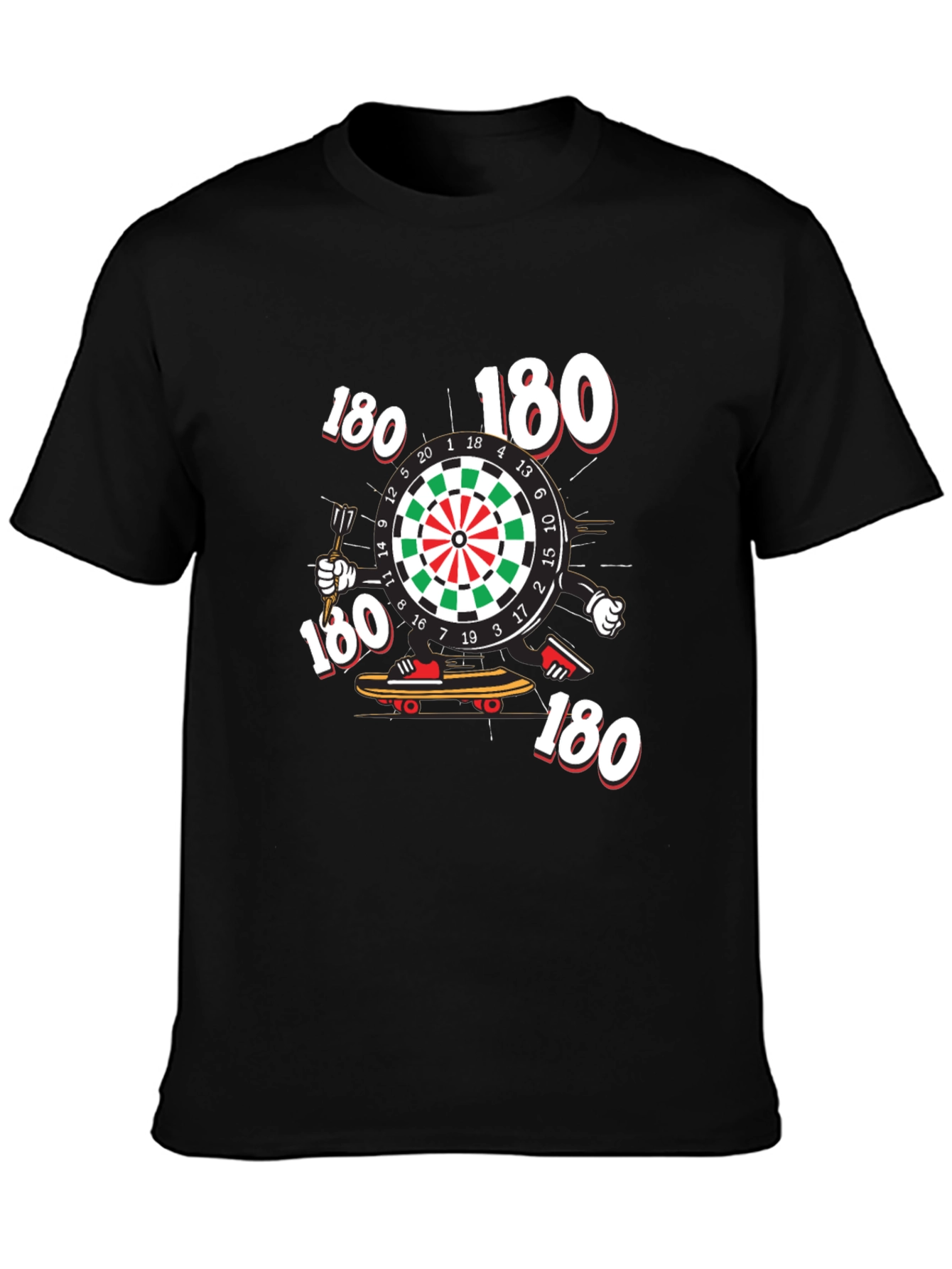 Darts 180 Graphic Black T-Shirt