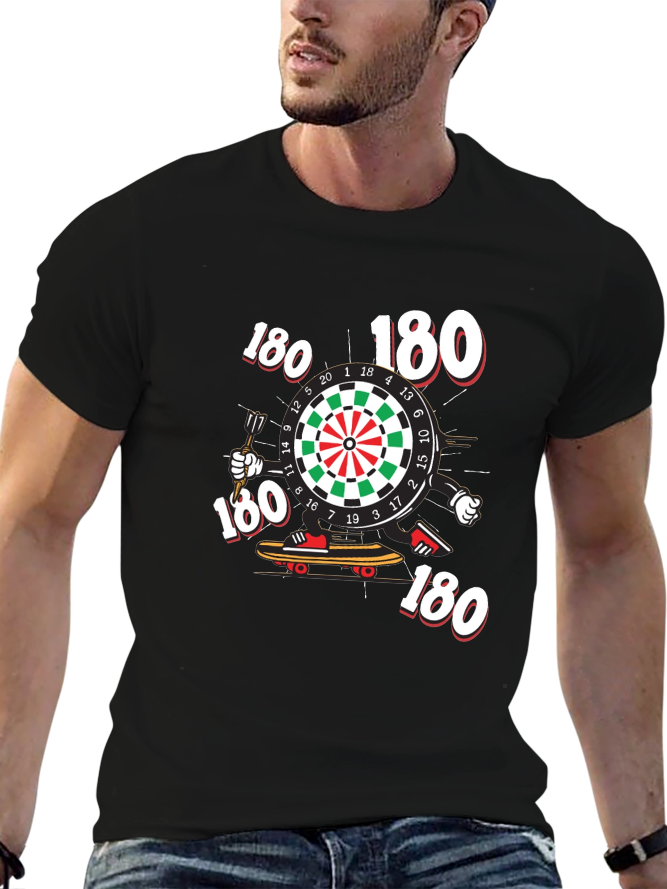 Darts 180 Graphic Black T-Shirt