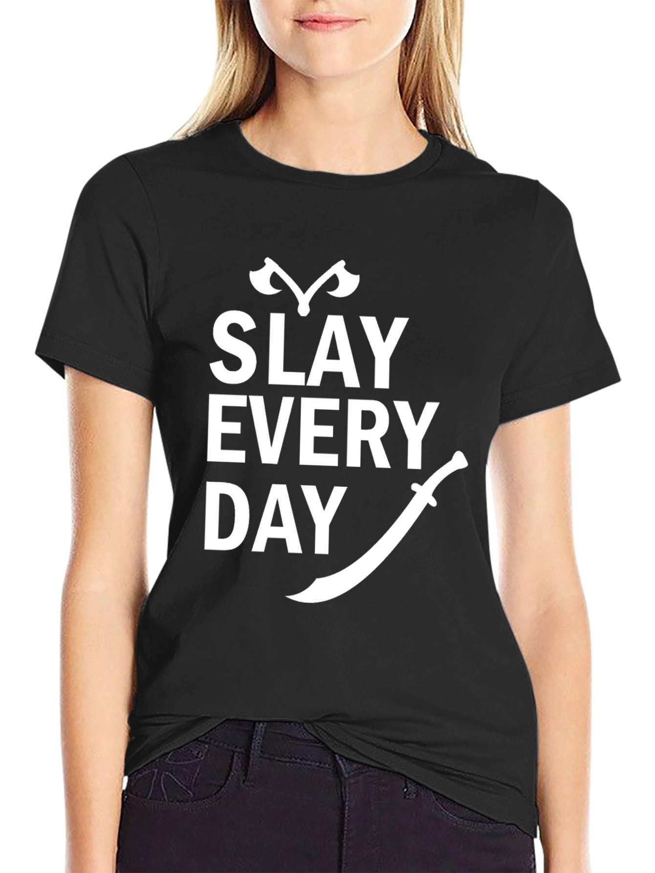 Slay Every Day Graphic Tee - Black