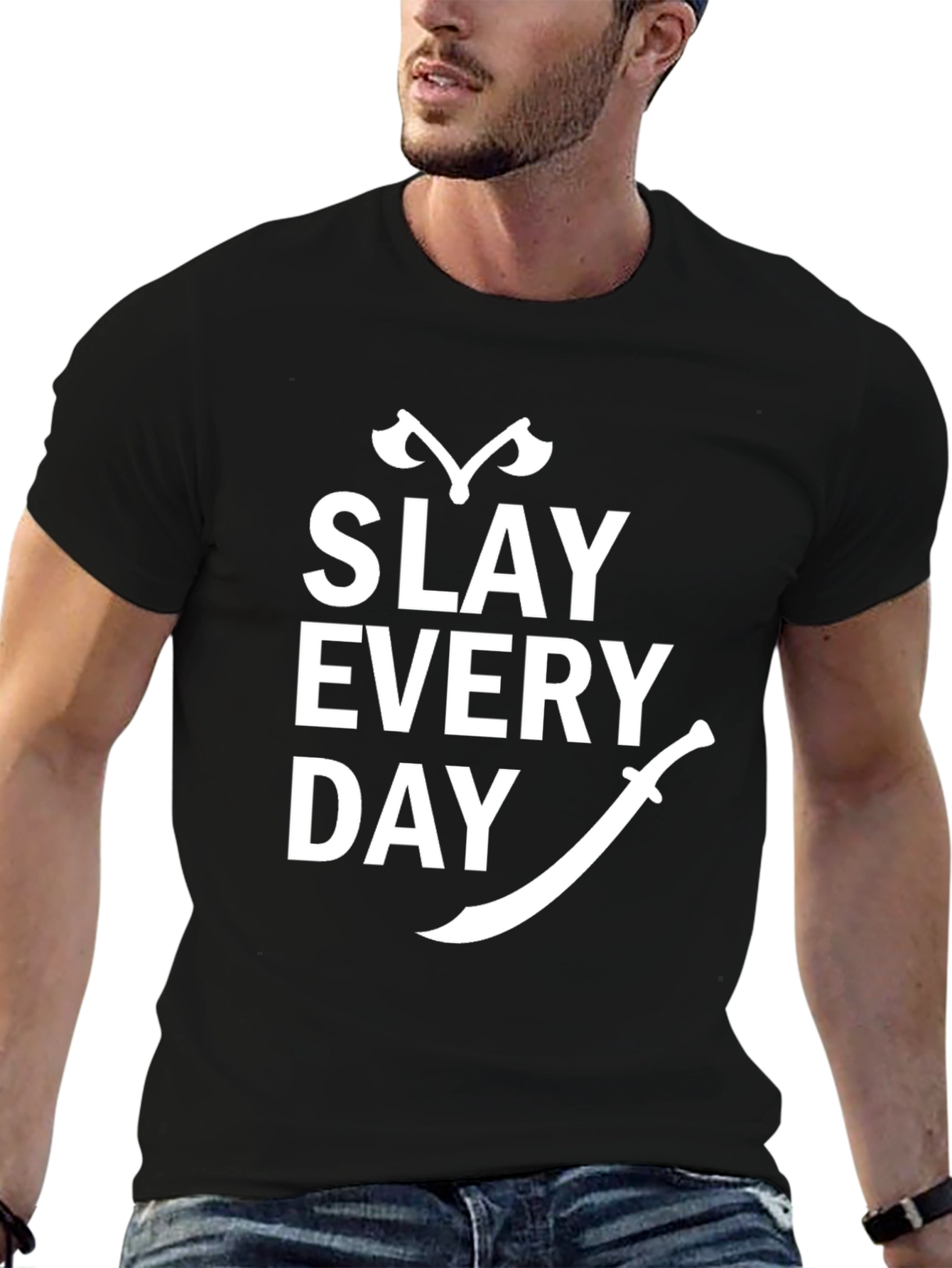 Slay Every Day Graphic Tee - Black