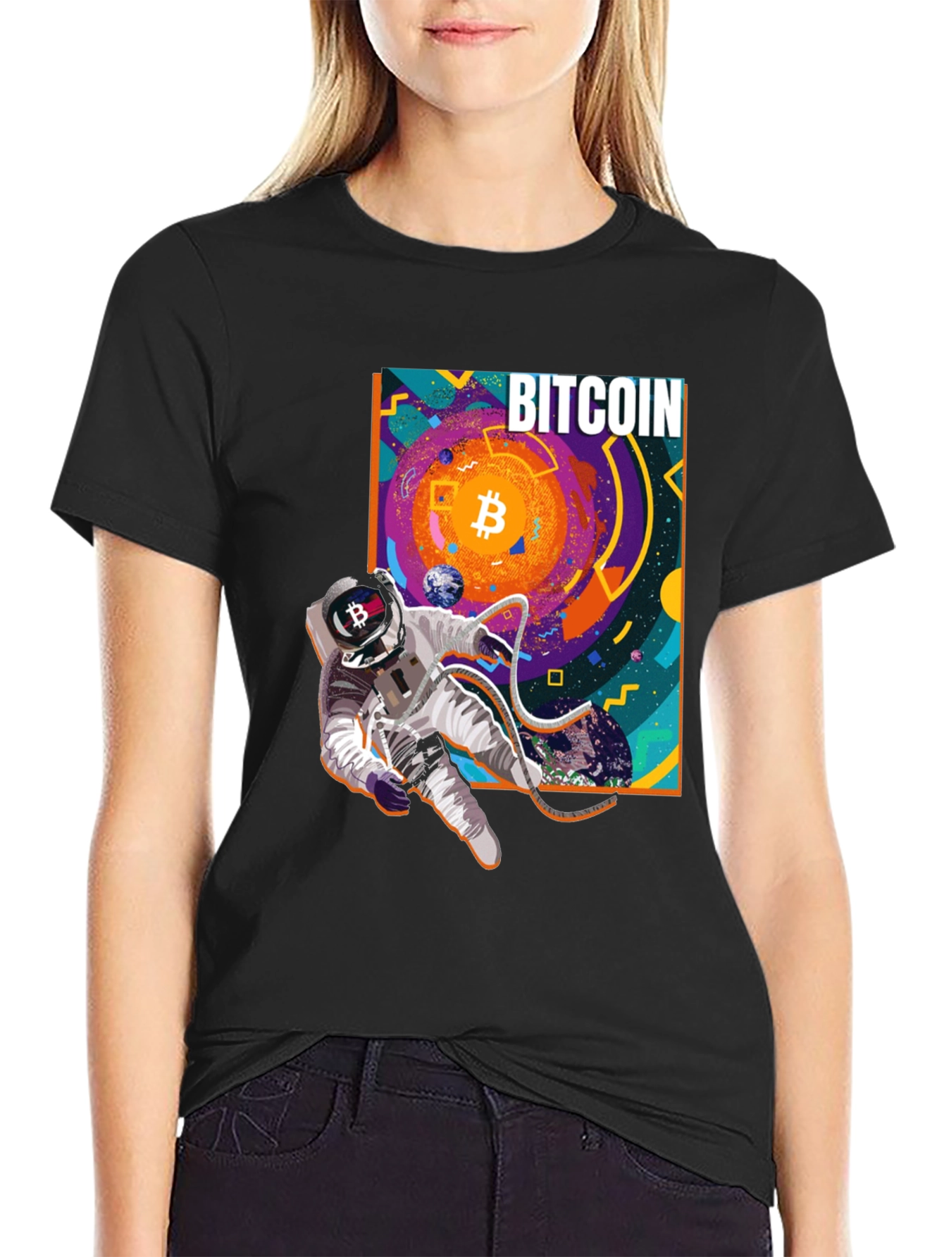 Bitcoin Astronaut Black T-Shirt