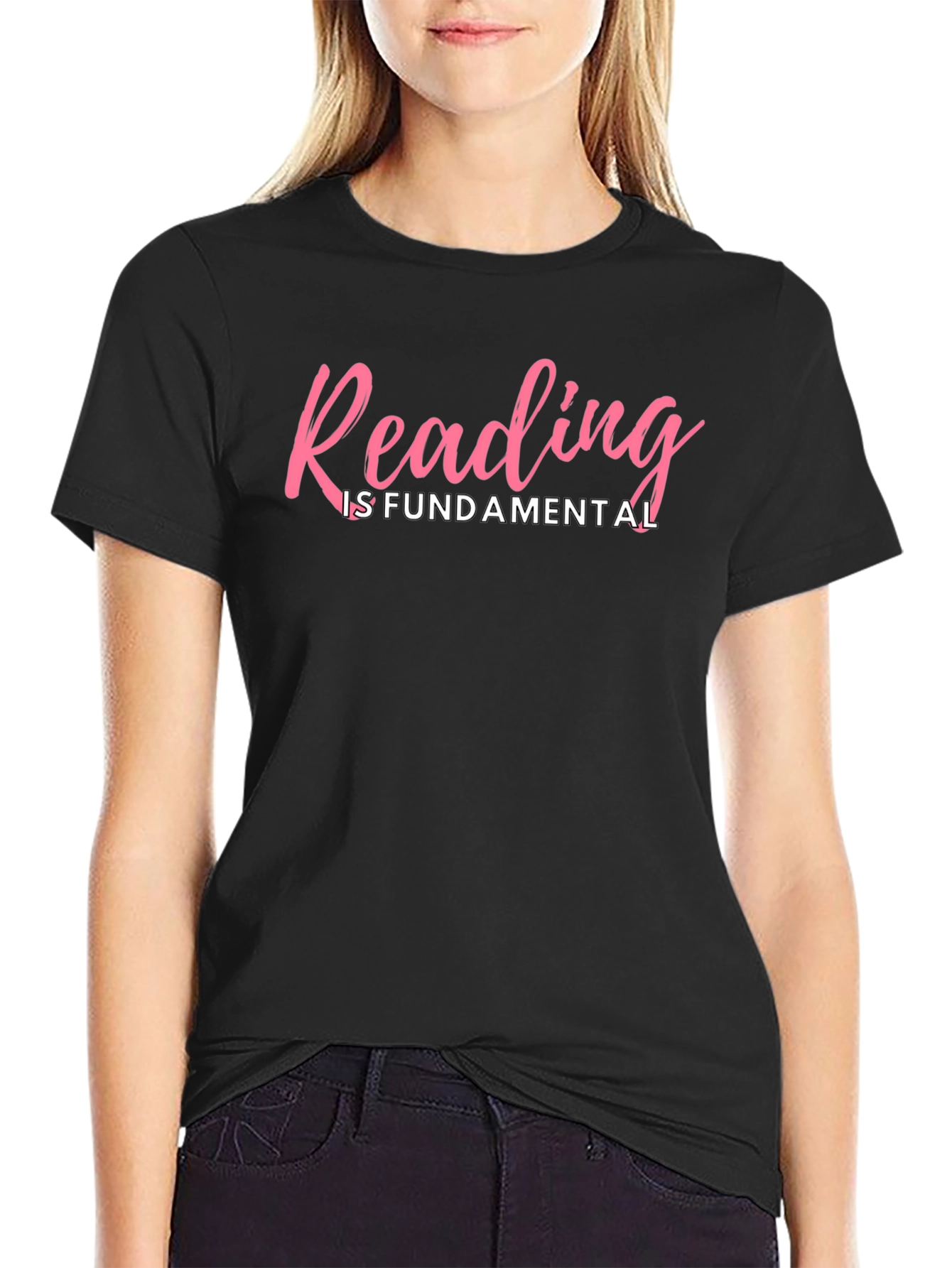 Reading is Fundamental Tee - Black Unisex T-Shirt