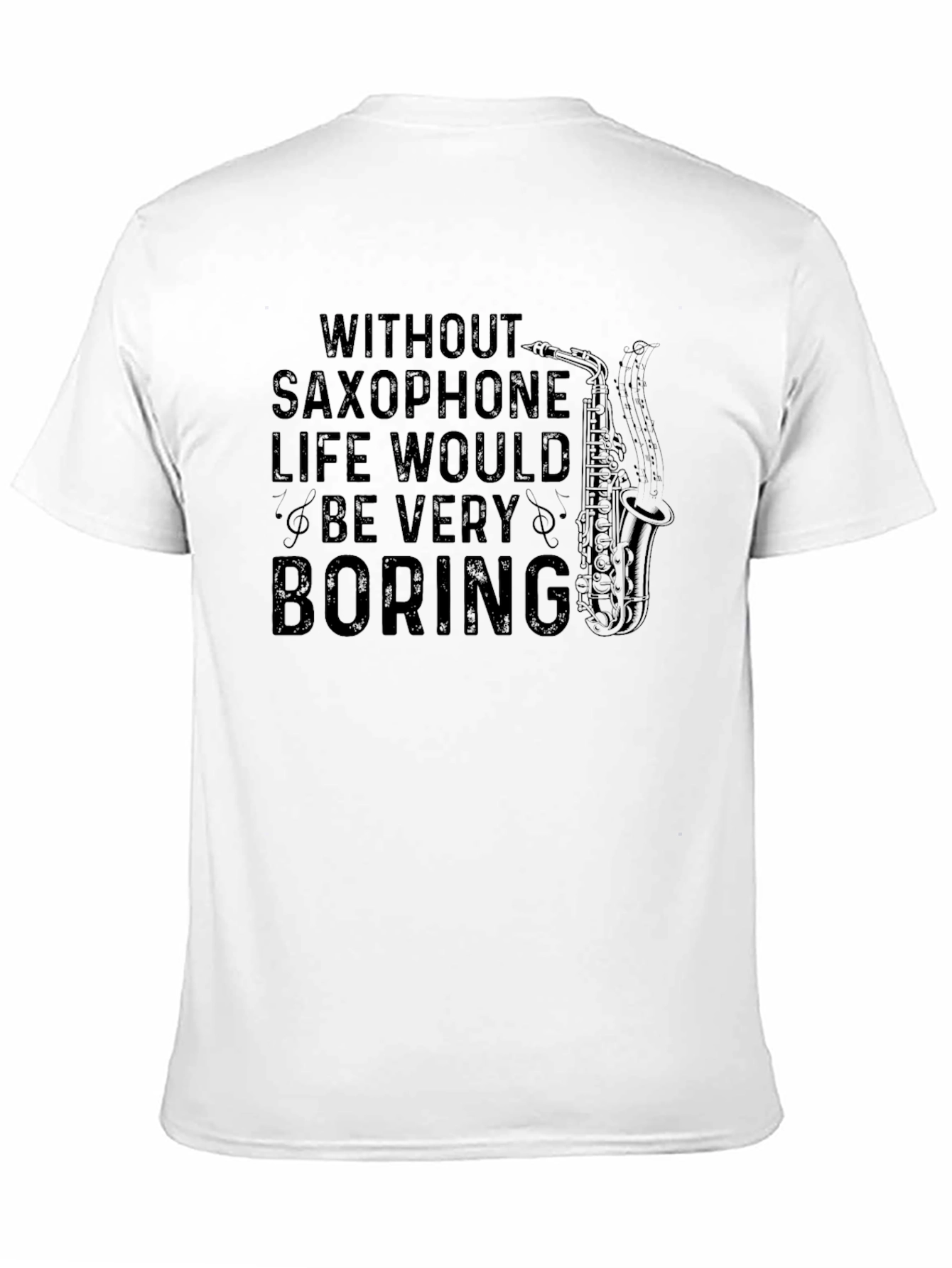 Saxophone Lover Black T-Shirt - Music is Life!
