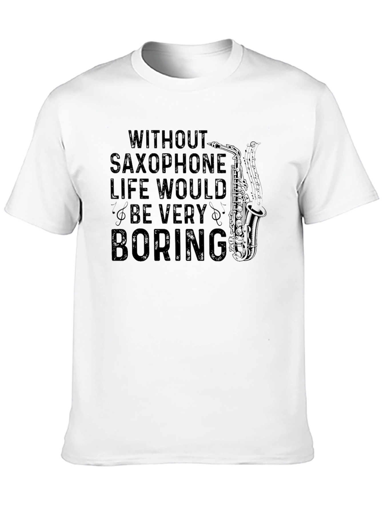 Saxophone Lover Black T-Shirt - Music is Life!