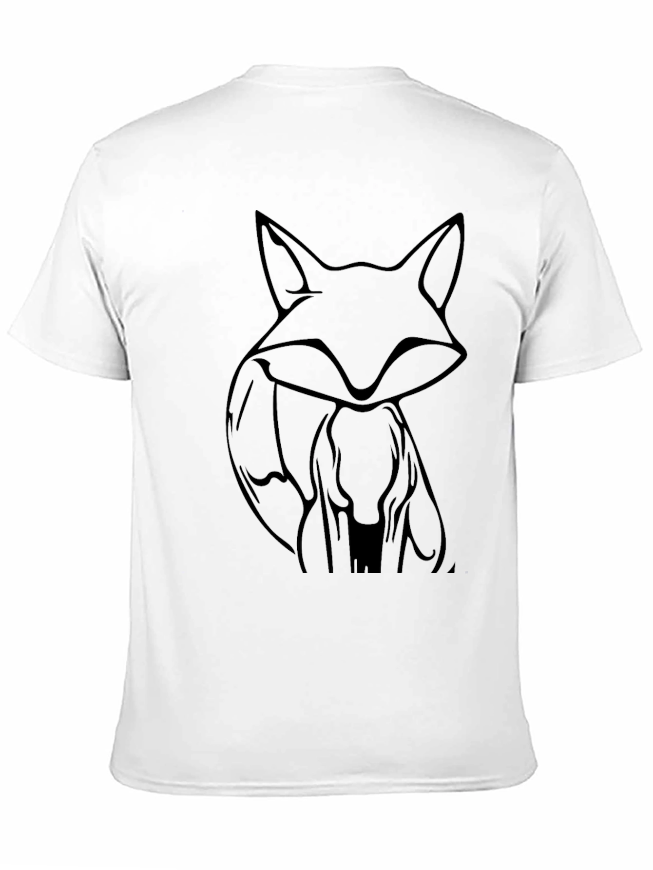 Stylish Fox Graphic Black T-Shirt