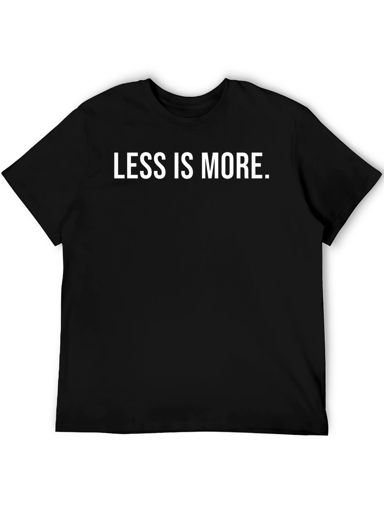 Less is More Black Graphic Tee