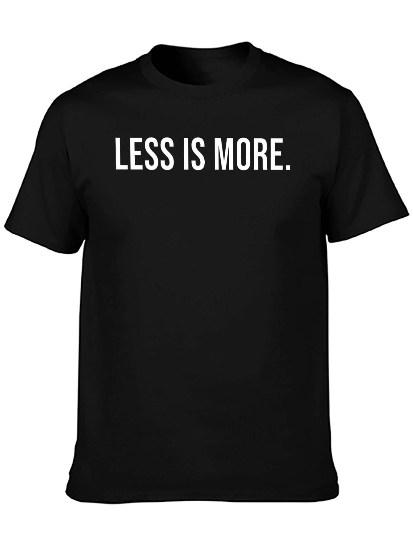 Less is More Black Graphic Tee