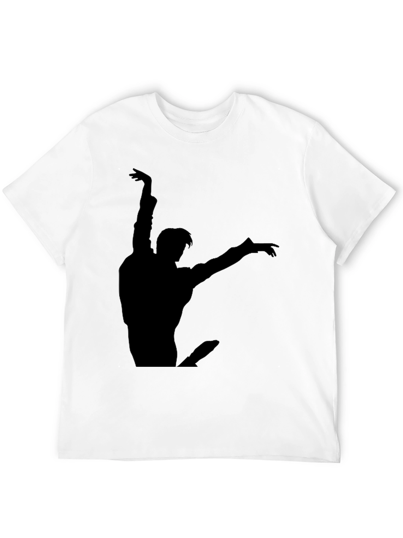 Ballet Dancer Graphic Tee - Black Cotton Casual T-Shirt