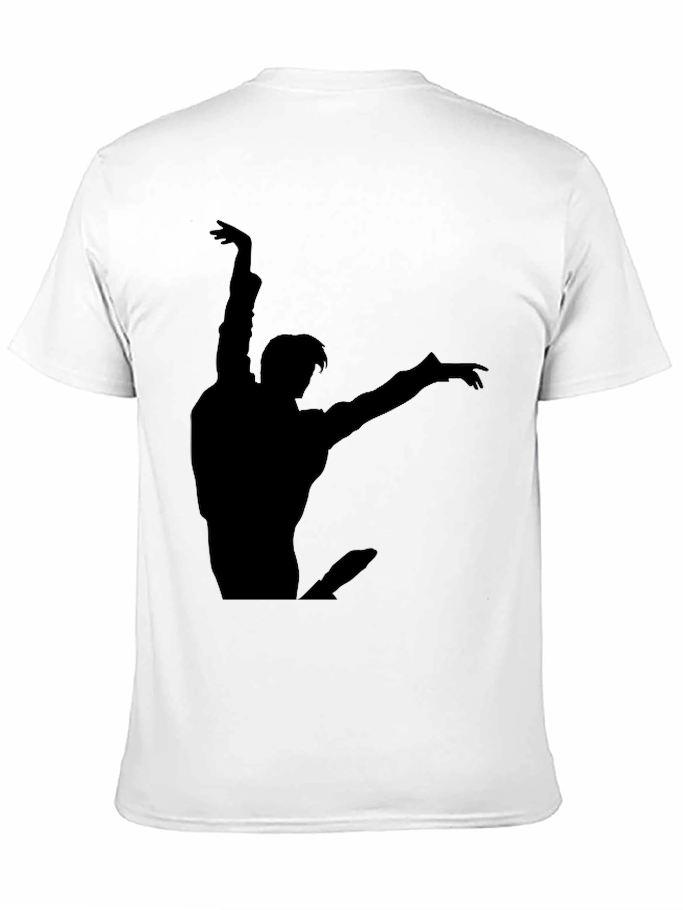 Ballet Dancer Graphic Tee - Black Cotton Casual T-Shirt