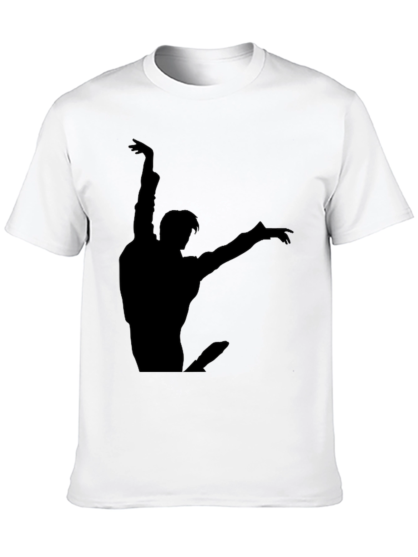 Ballet Dancer Graphic Tee - Black Cotton Casual T-Shirt
