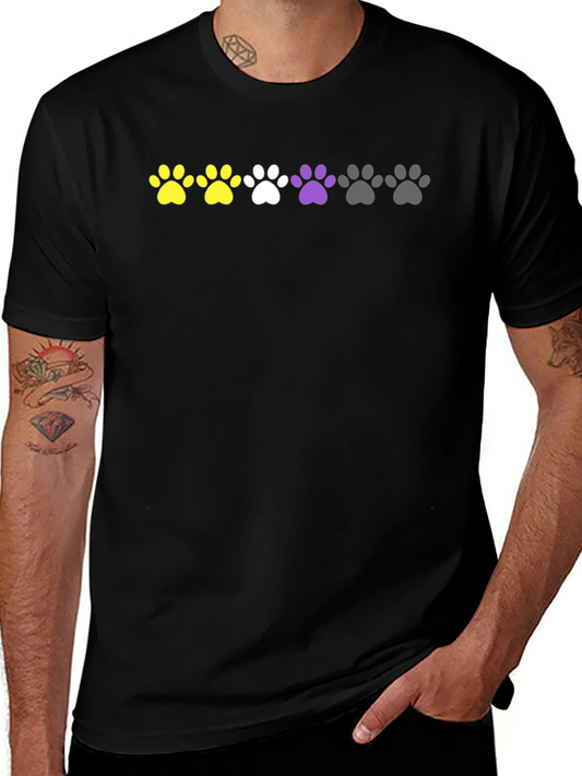 Non-Binary Pride Paw Print T-Shirt