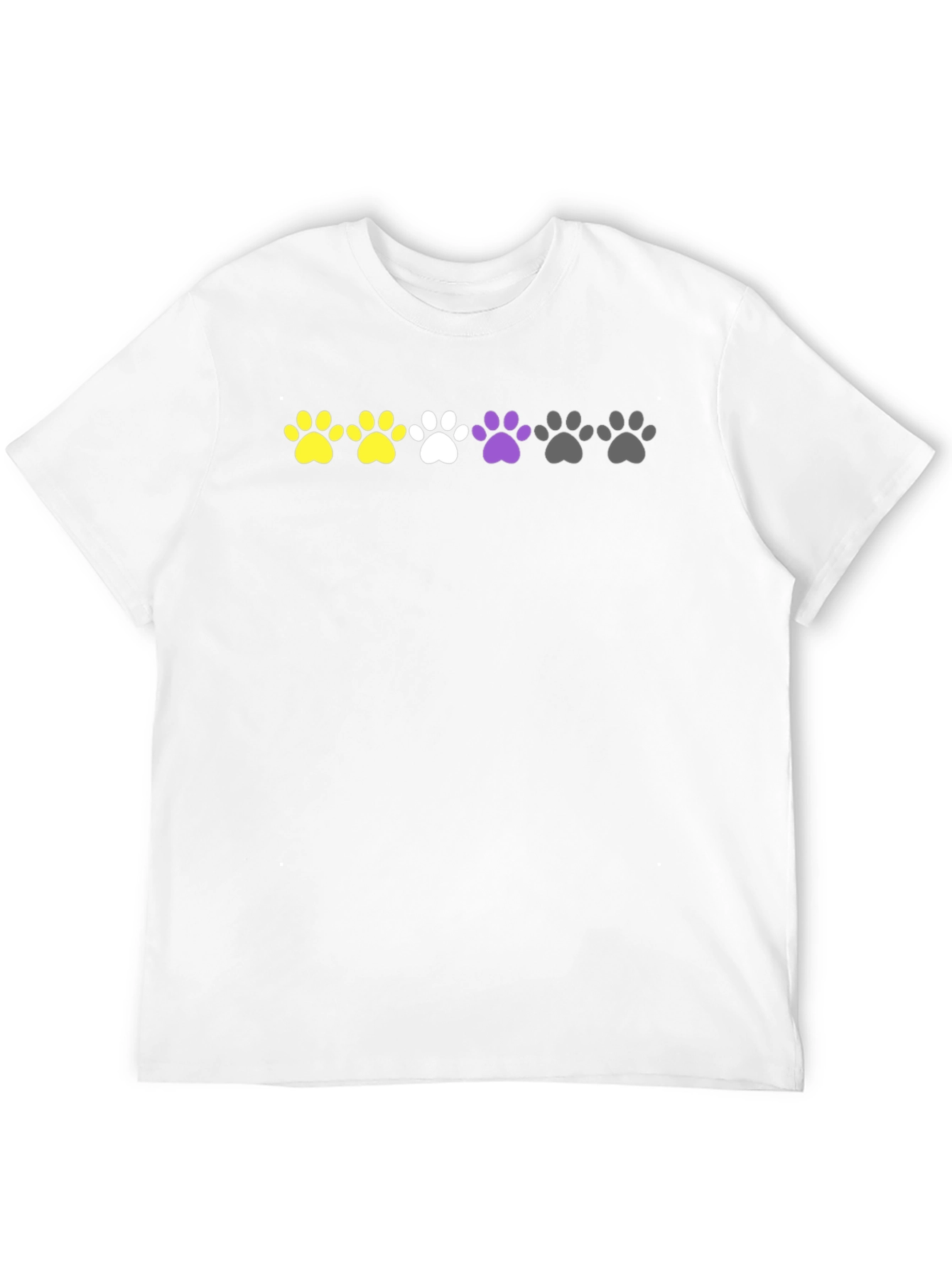 Non-Binary Pride Paw Print T-Shirt