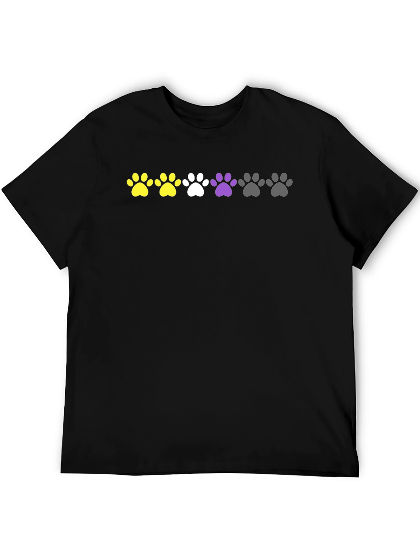 Non-Binary Pride Paw Print T-Shirt