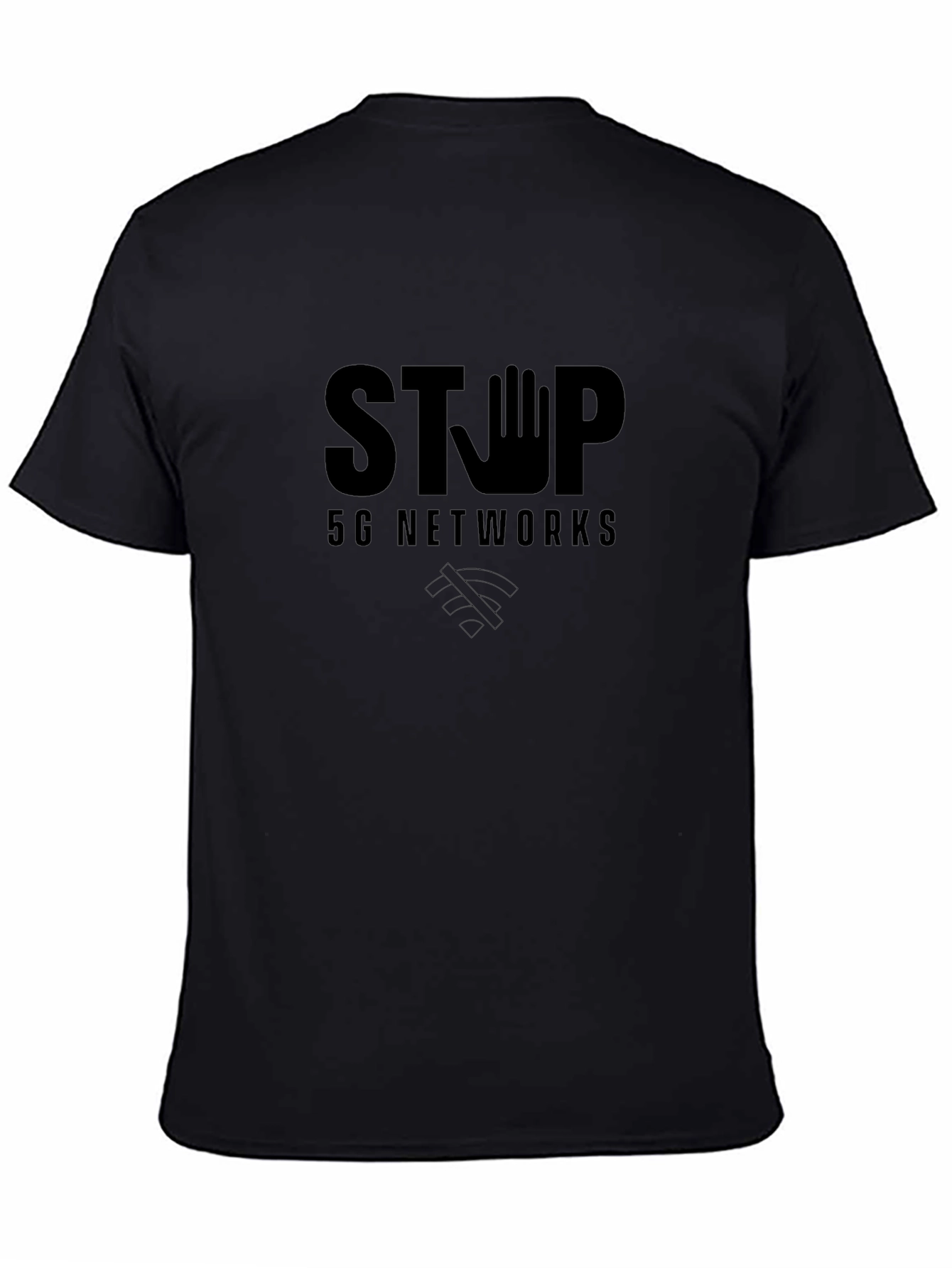 Stop 5G Networks Black Graphic Tee