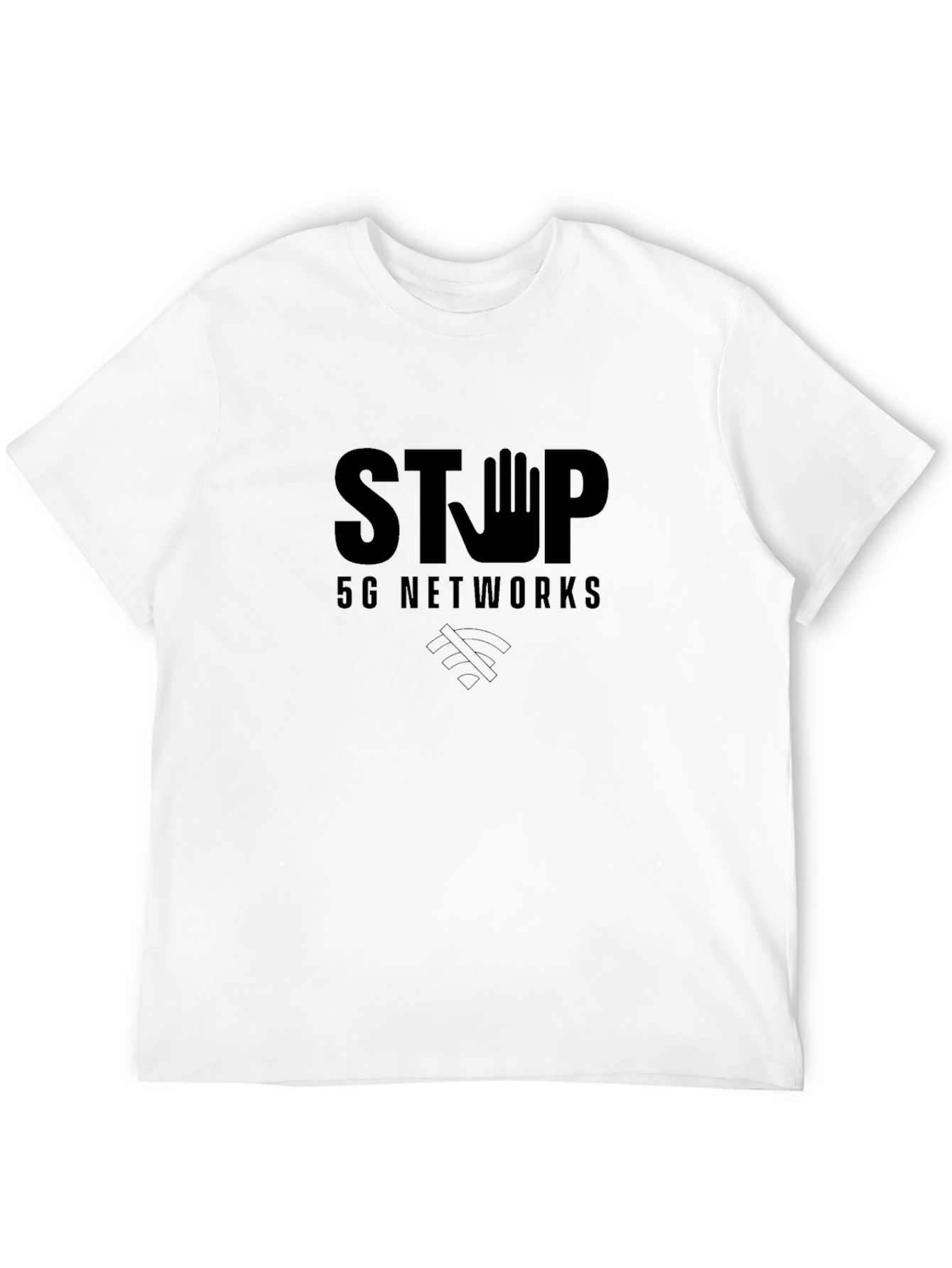 Stop 5G Networks Black Graphic Tee