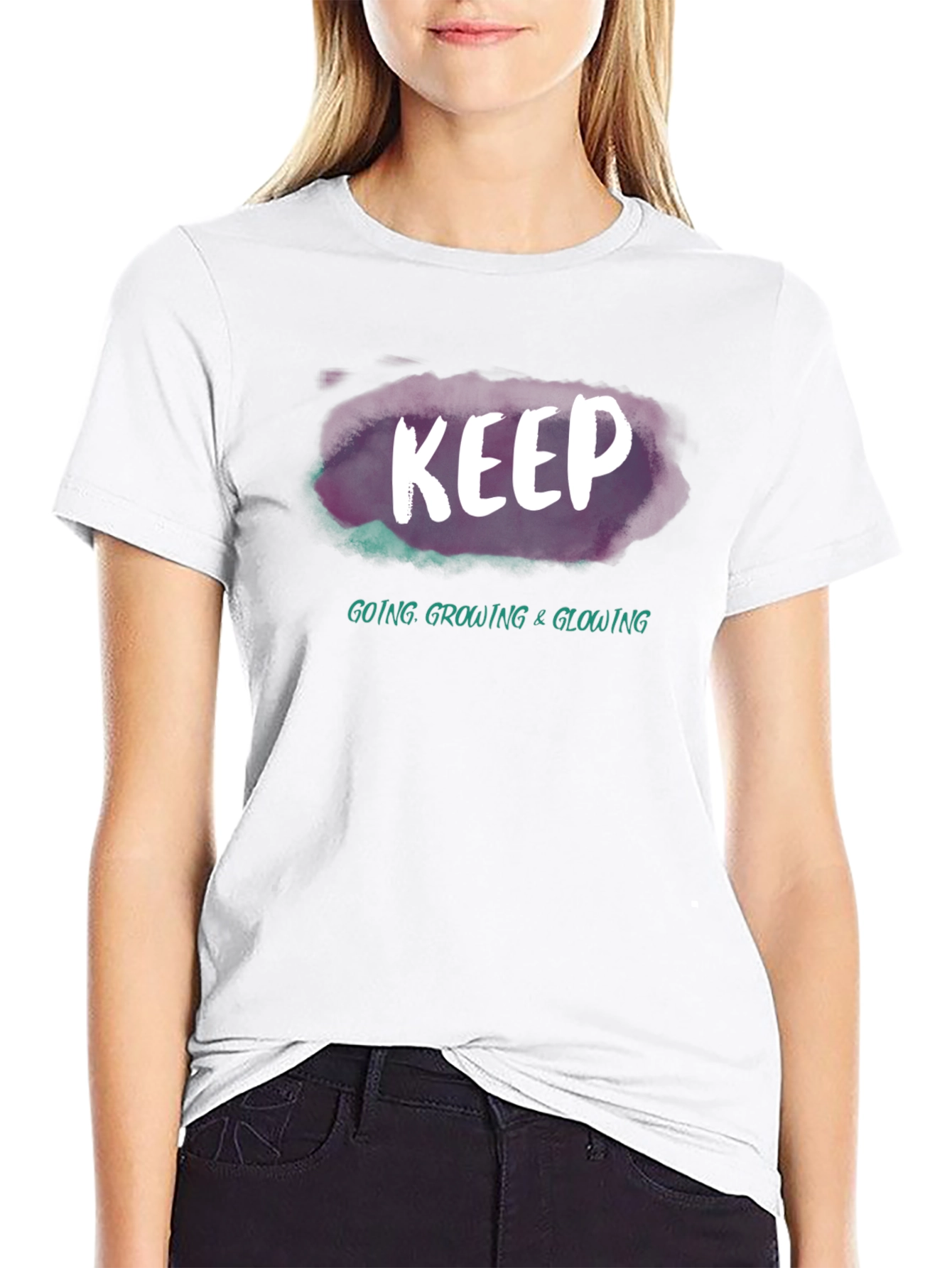 Keep Going Graphic Tee - Motivational Black T-Shirt