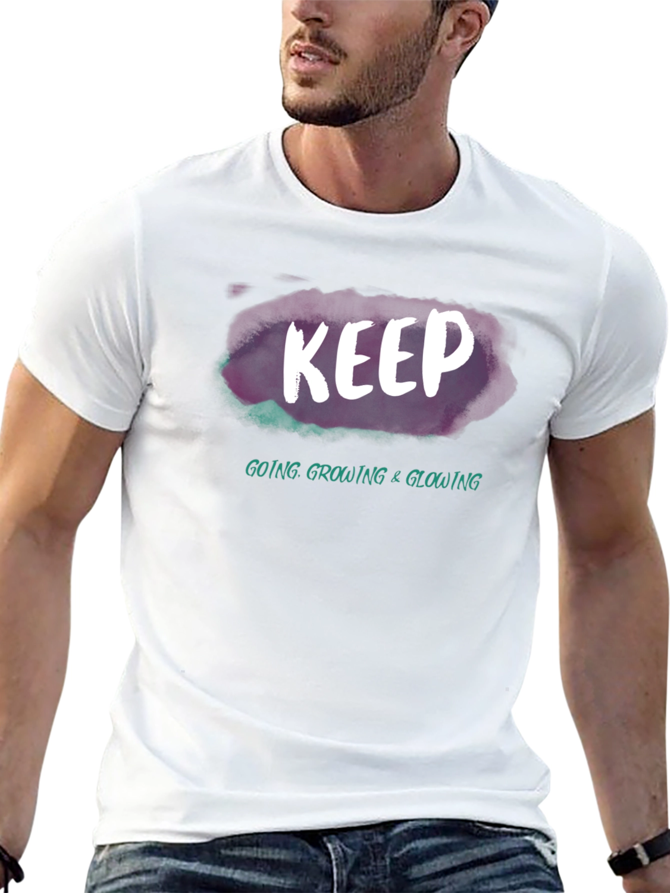 Keep Going Graphic Tee - Motivational Black T-Shirt
