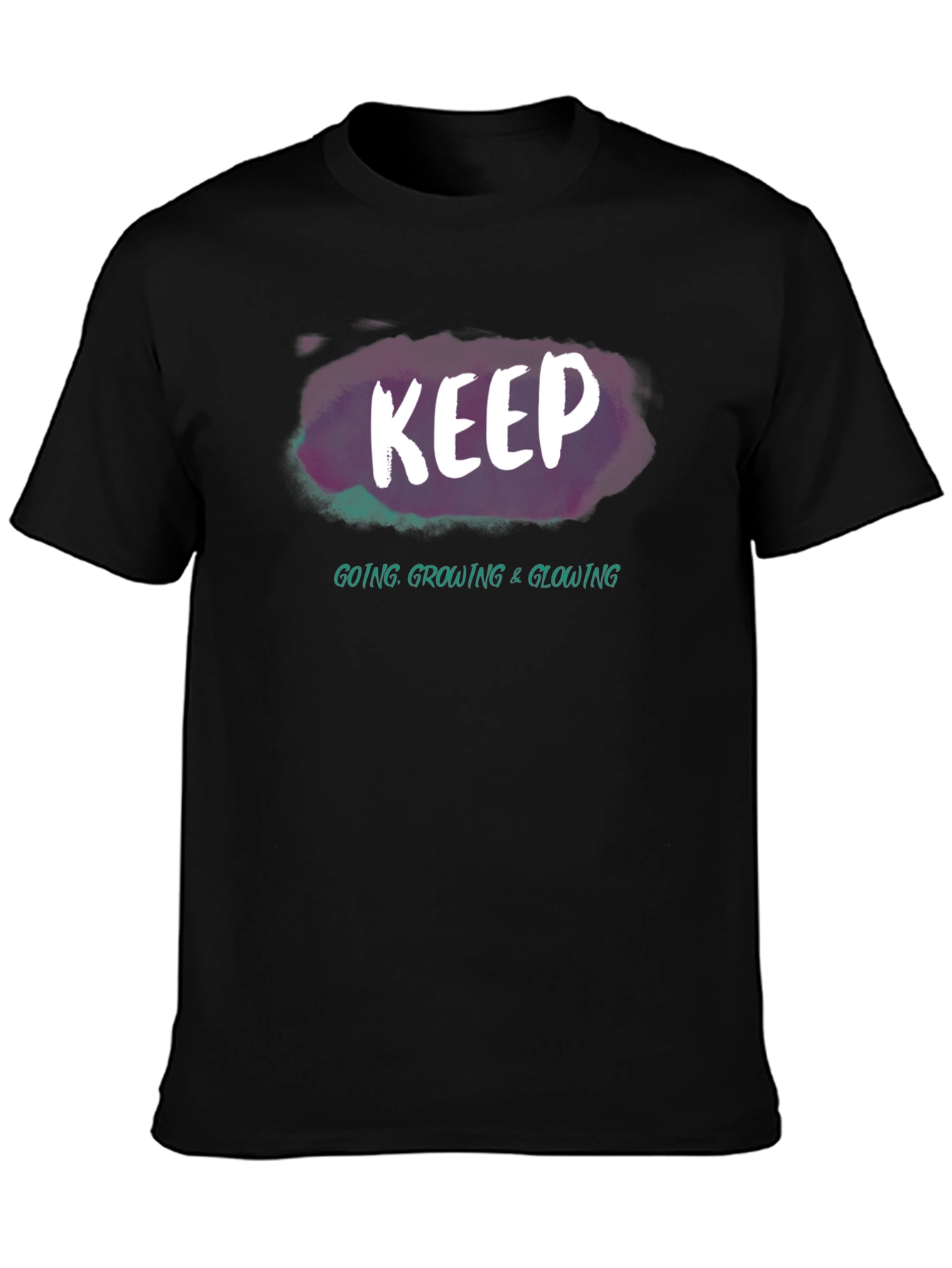 Keep Going Graphic Tee - Motivational Black T-Shirt