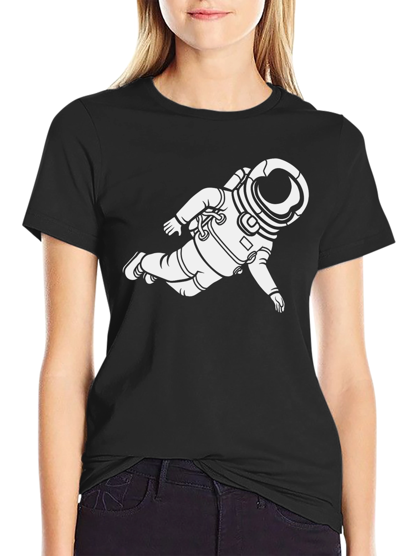 Astronaut Graphic Black T-Shirt