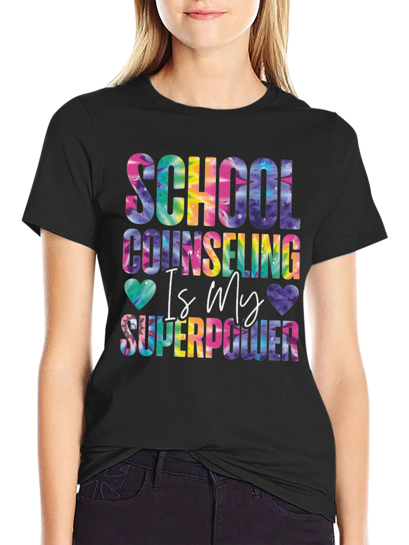 School Counseling Tie Dye Graphic Tee